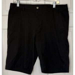Peter Millar Performance Shorts Men's Size 36 Black Polyester Stretch Golf